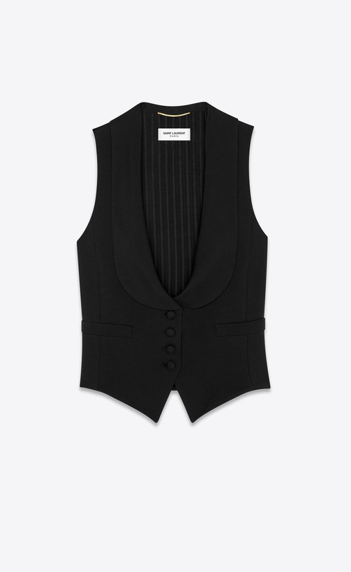 Saint Laurent gabardine vest